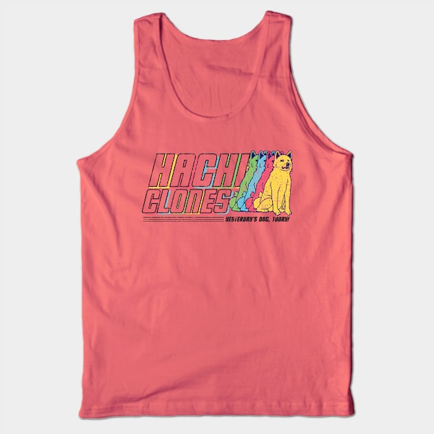 HachiClones - World's Most Loyal Dogs!  Distressed Retro Design Tank Top by PsychicCat